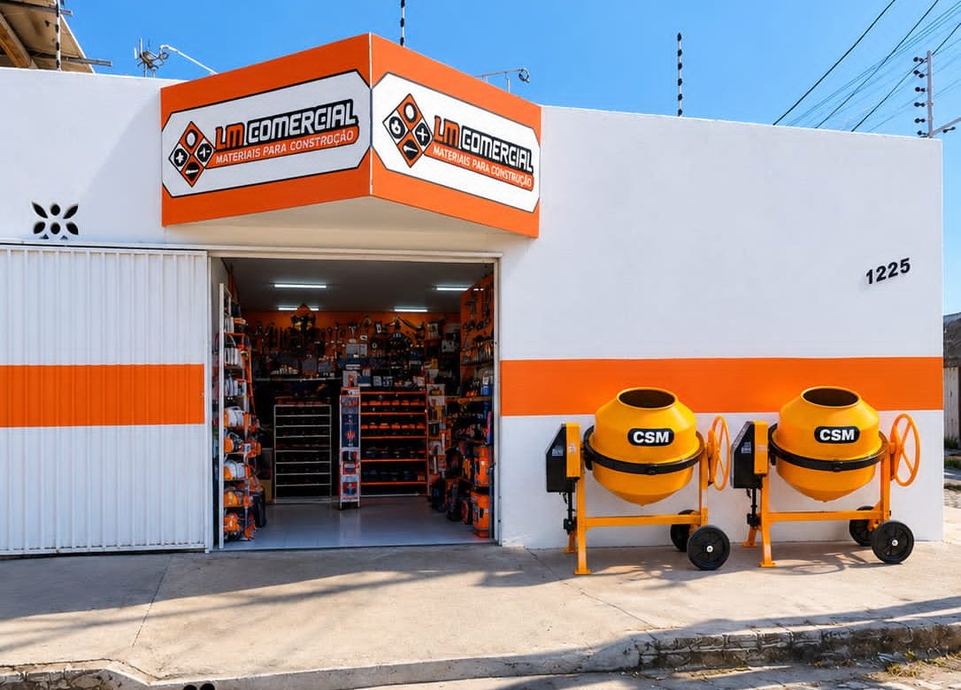 Fachada da LM Comercial na Rua João Barbosa de Lira, 1225